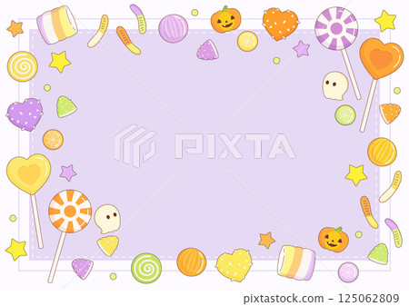 purple halloween candy party frame 2 125062809