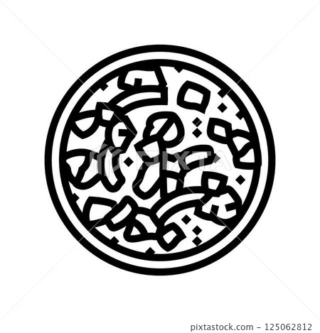 stew fish line icon vector illustration stew fish line icon vector illustration 125062812