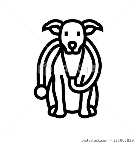 stethoscope dog line icon vector illustration stethoscope dog line icon vector illustration 125062829