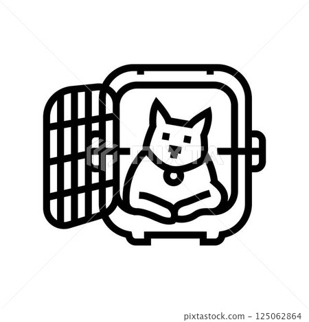 carrier cat breeding line icon vector illustration 125062864