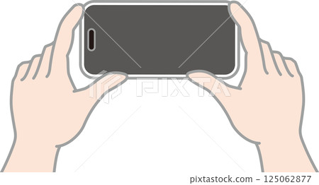 操作智慧型手機的手_顏色_雙手握住智慧型手機 操作智慧型手機的手_顏色_雙手握住智慧型手機 125062877