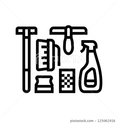 car wash kit accessory line icon vector illustration car wash kit accessory line icon vector illustration 125062916