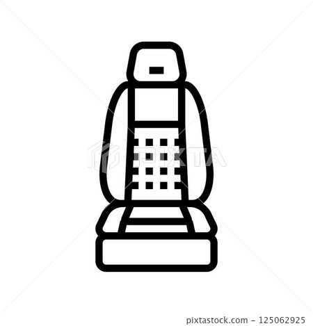 seat cover accessory line icon vector illustration seat cover accessory line icon vector illustration 125062925