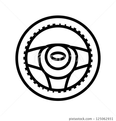steering wheel cover accessory line icon vector illustration steering wheel cover accessory line icon vector illustration 125062931
