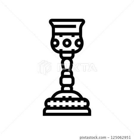 holy chalice byzantine line icon vector illustration holy chalice byzantine line icon vector illustration 125062951