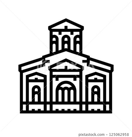 church byzantine line icon vector illustration church byzantine line icon vector illustration 125062958