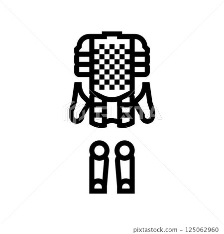 armor byzantine line icon vector illustration armor byzantine line icon vector illustration 125062960