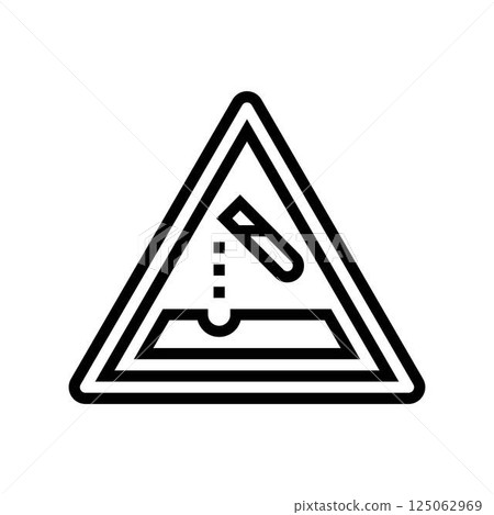 corrosive bleach line icon vector illustration 125062969