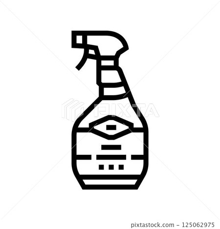 spray bottle bleach line icon vector illustration spray bottle bleach line icon vector illustration 125062975