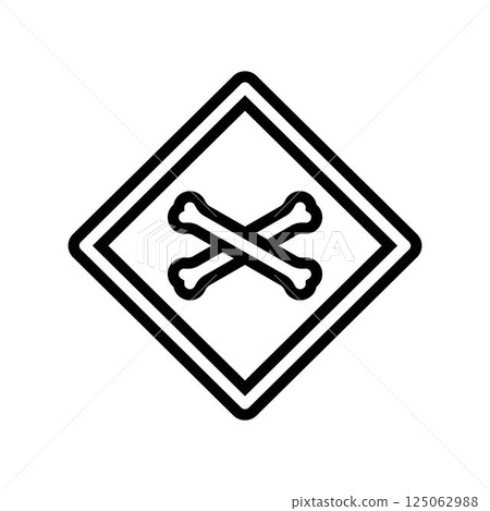 crossbones bleach line icon vector illustration crossbones bleach line icon vector illustration 125062988