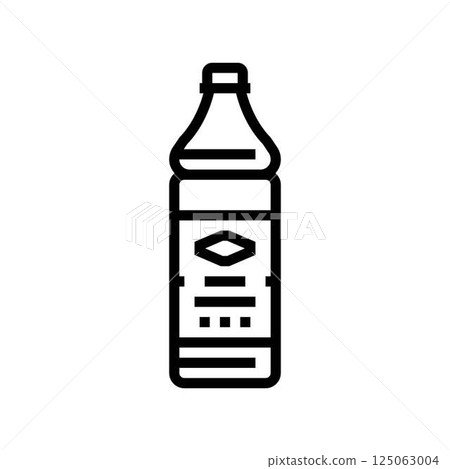 bottle bleach line icon vector illustration 125063004
