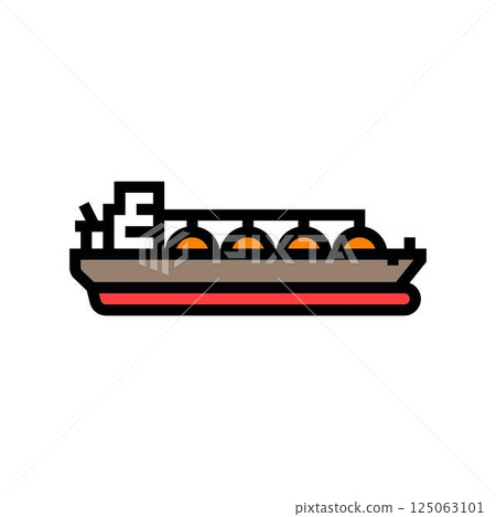 liquefied natural gas carrier color icon vector illustration liquefied natural gas carrier color icon vector illustration 125063101