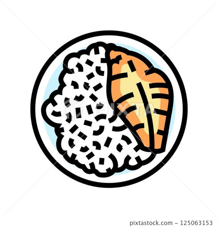 risotto fish color icon vector illustration 125063153