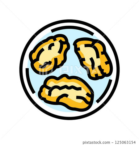tempura fish color icon vector illustration 125063154