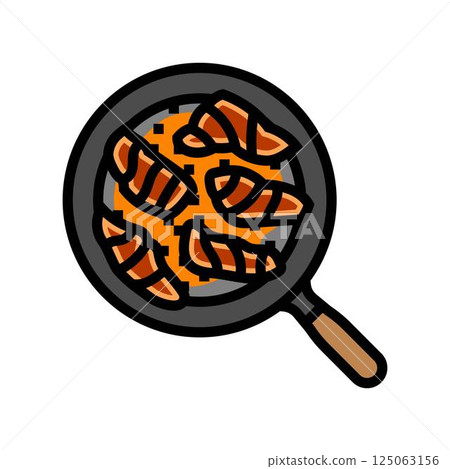 teriyaki fish color icon vector illustration 125063156