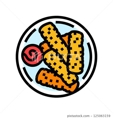 fingers fish color icon vector illustration 125063159