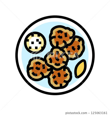 cakes fish color icon vector illustration 125063161