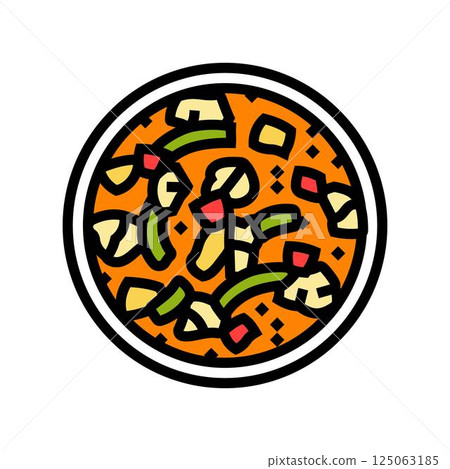 stew fish color icon vector illustration stew fish color icon vector illustration 125063185