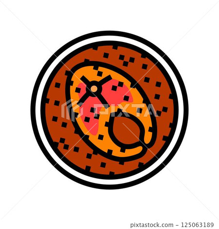 curry fish color icon vector illustration 125063189