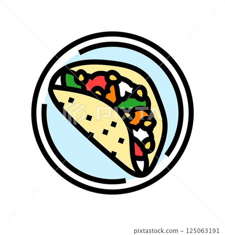 tacos fish color icon vector illustration 125063191