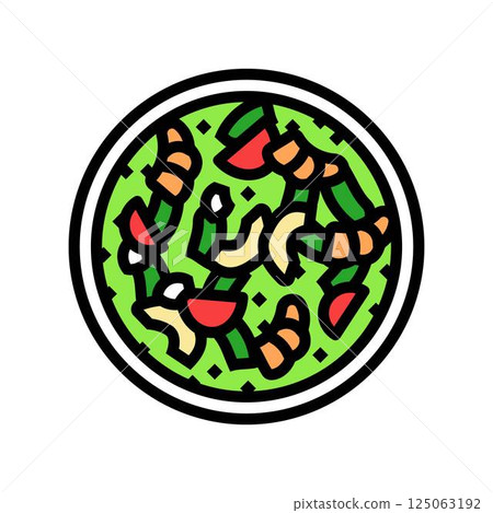 ceviche fish color icon vector illustration 125063192