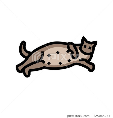 pregnant cat breeding color icon vector illustration 125063244