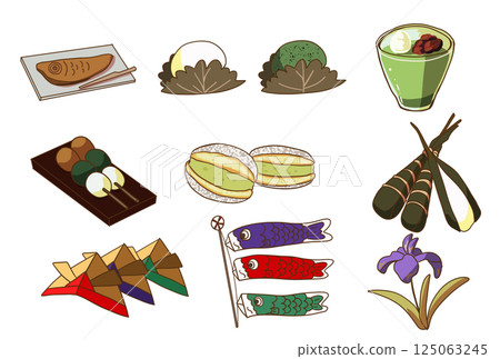 簡單可愛的兒童節素材集 125063245