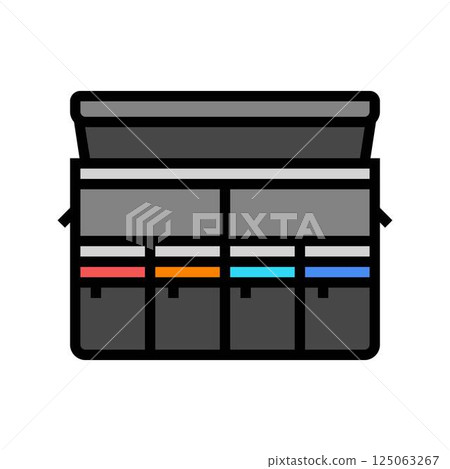 trunk organizer accessory color icon vector illustration 125063267