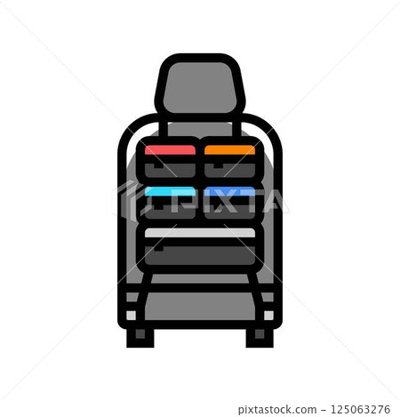 car seat organizer accessory color icon vector illustration 125063276