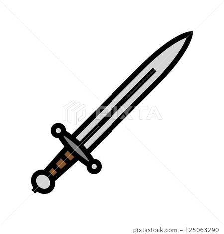 sword byzantine color icon vector illustration sword byzantine color icon vector illustration 125063290