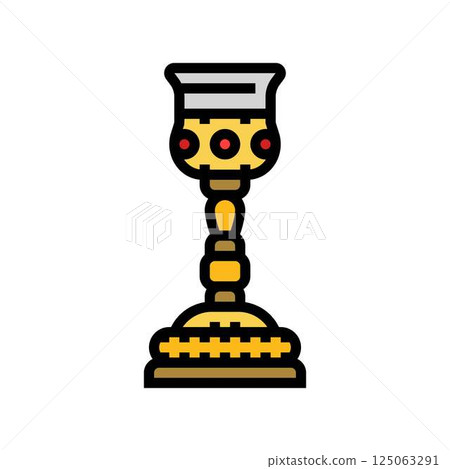 holy chalice byzantine color icon vector illustration holy chalice byzantine color icon vector illustration 125063291