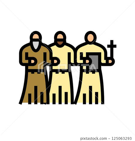 religious procession byzantine color icon vector illustration religious procession byzantine color icon vector illustration 125063293