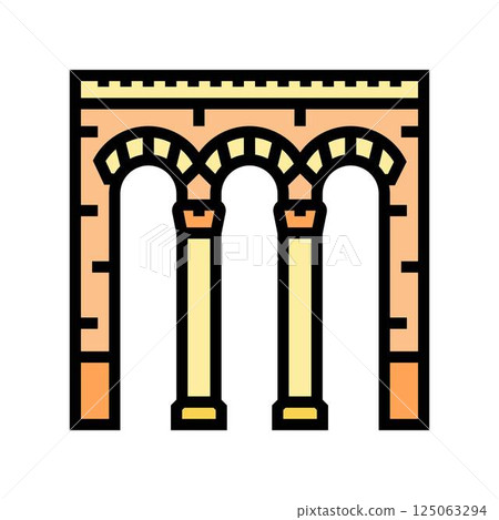 arch byzantine color icon vector illustration 125063294