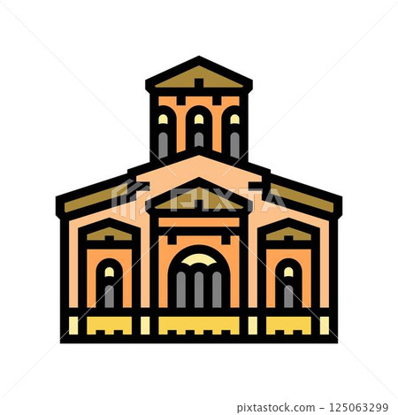 church byzantine color icon vector illustration church byzantine color icon vector illustration 125063299