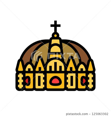 crown emperor byzantine color icon vector illustration crown emperor byzantine color icon vector illustration 125063302