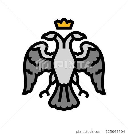 double headed eagle byzantine color icon vector illustration double headed eagle byzantine color icon vector illustration 125063304