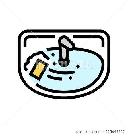 sink cleaning bleach color icon vector illustration 125063322