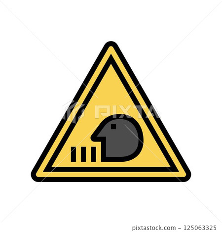 fume warning bleach color icon vector illustration 125063325