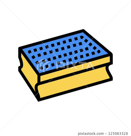 cleaning sponge bleach color icon vector illustration cleaning sponge bleach color icon vector illustration 125063328