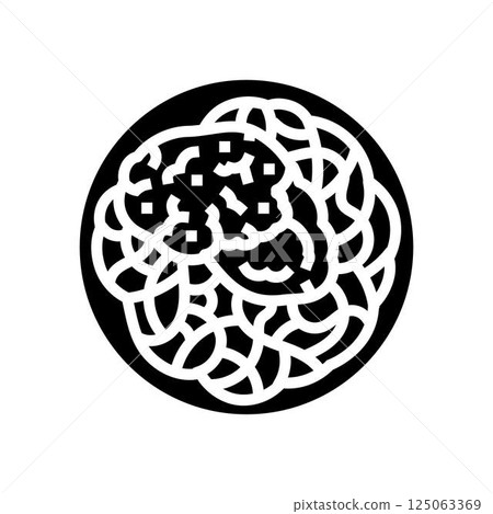 parmesan chicken dish glyph icon vector illustration 125063369