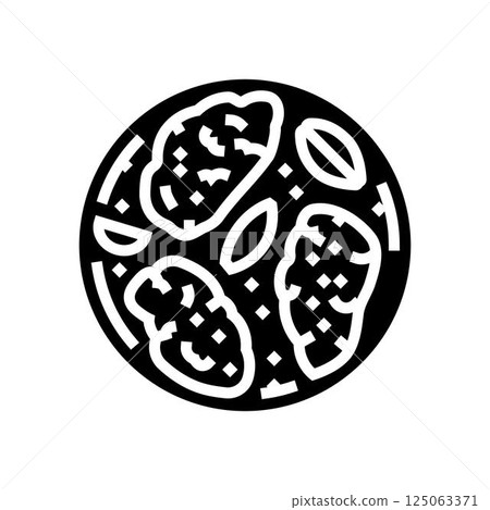 piccata chicken dish glyph icon vector illustration piccata chicken dish glyph icon vector illustration 125063371