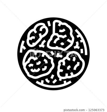 and dumplings chicken dish glyph icon vector illustration and dumplings chicken dish glyph icon vector illustration 125063373