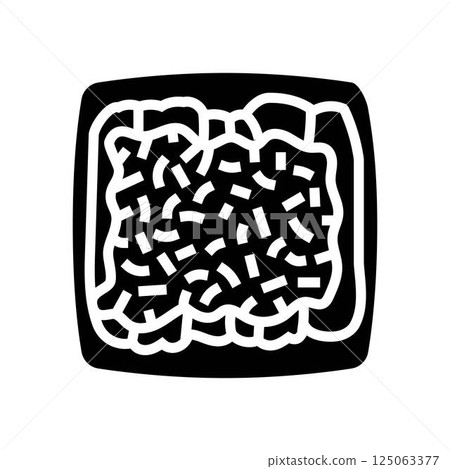 enchiladas chicken dish glyph icon vector illustration 125063377