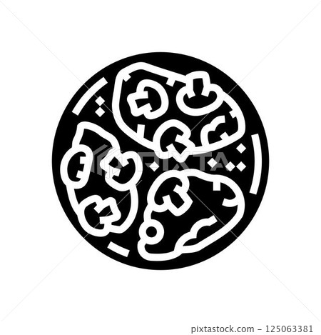 marsala chicken food glyph icon vector illustration 125063381