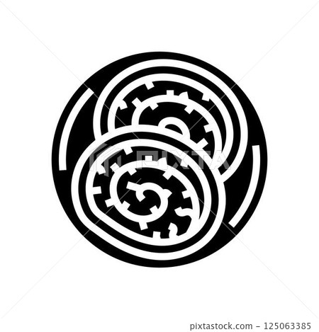 cordon bleu chicken food glyph icon vector illustration 125063385