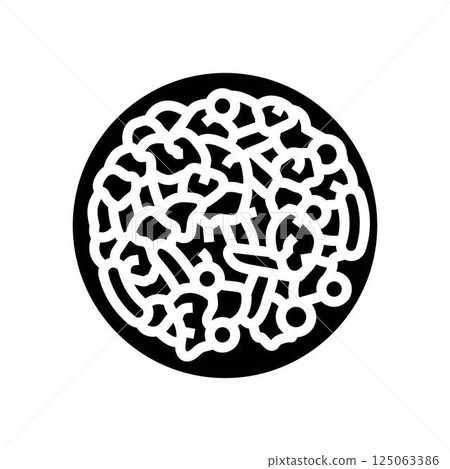 stir fry chicken food glyph icon vector illustration 125063386
