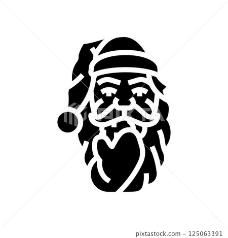 santa claus eating cookies glyph icon vector illustration 125063391
