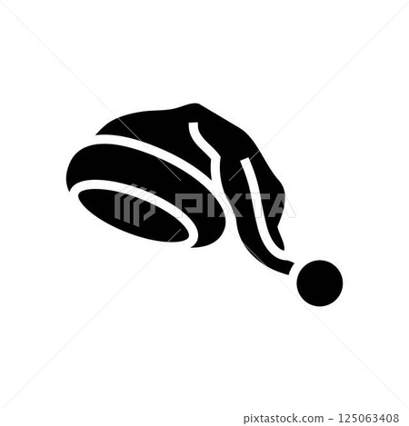 santa claus hat glyph icon vector illustration santa claus hat glyph icon vector illustration 125063408