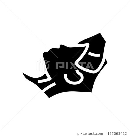 scalp massage therapy glyph icon vector illustration scalp massage therapy glyph icon vector illustration 125063412