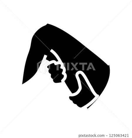 hamstrings massage therapy glyph icon vector illustration hamstrings massage therapy glyph icon vector illustration 125063421